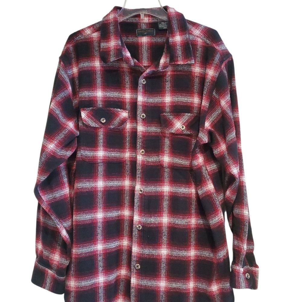 Field & Stream Red and Black Plaid Shirt Jacket Size XXL